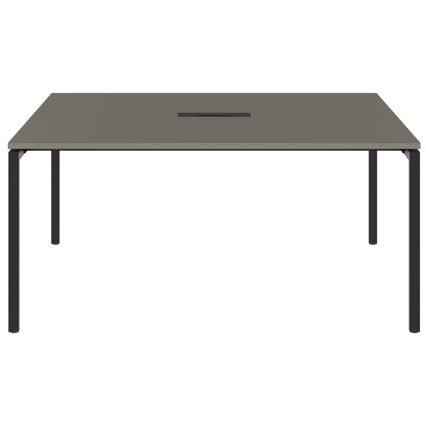 NOVA Konferenztisch | 1600 x 1640 mm (6 - 8 Personen), elektrifiziert, Cubanitgrau