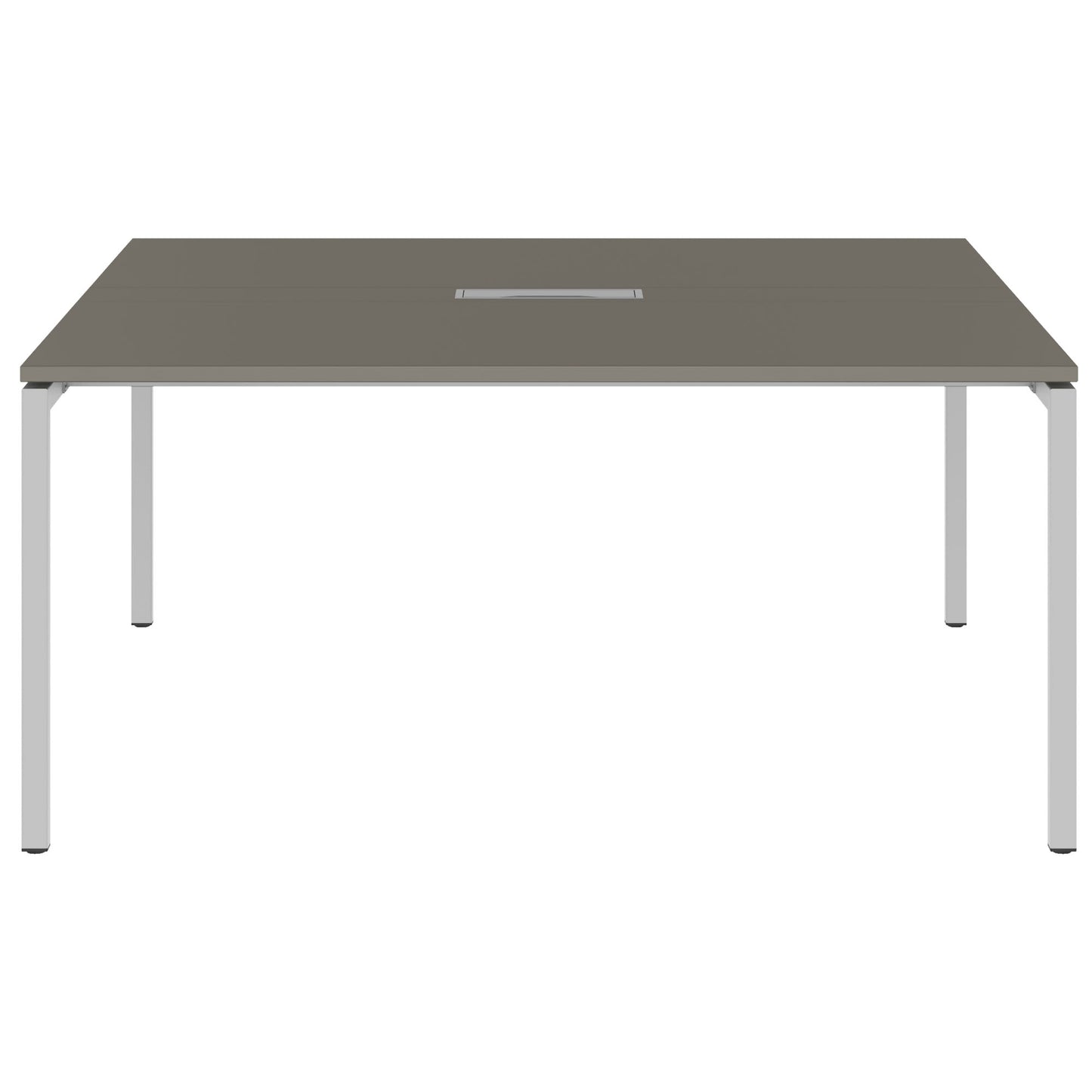 NOVA Konferenztisch | 1600 x 1640 mm (6 - 8 Personen), elektrifiziert, Cubanitgrau