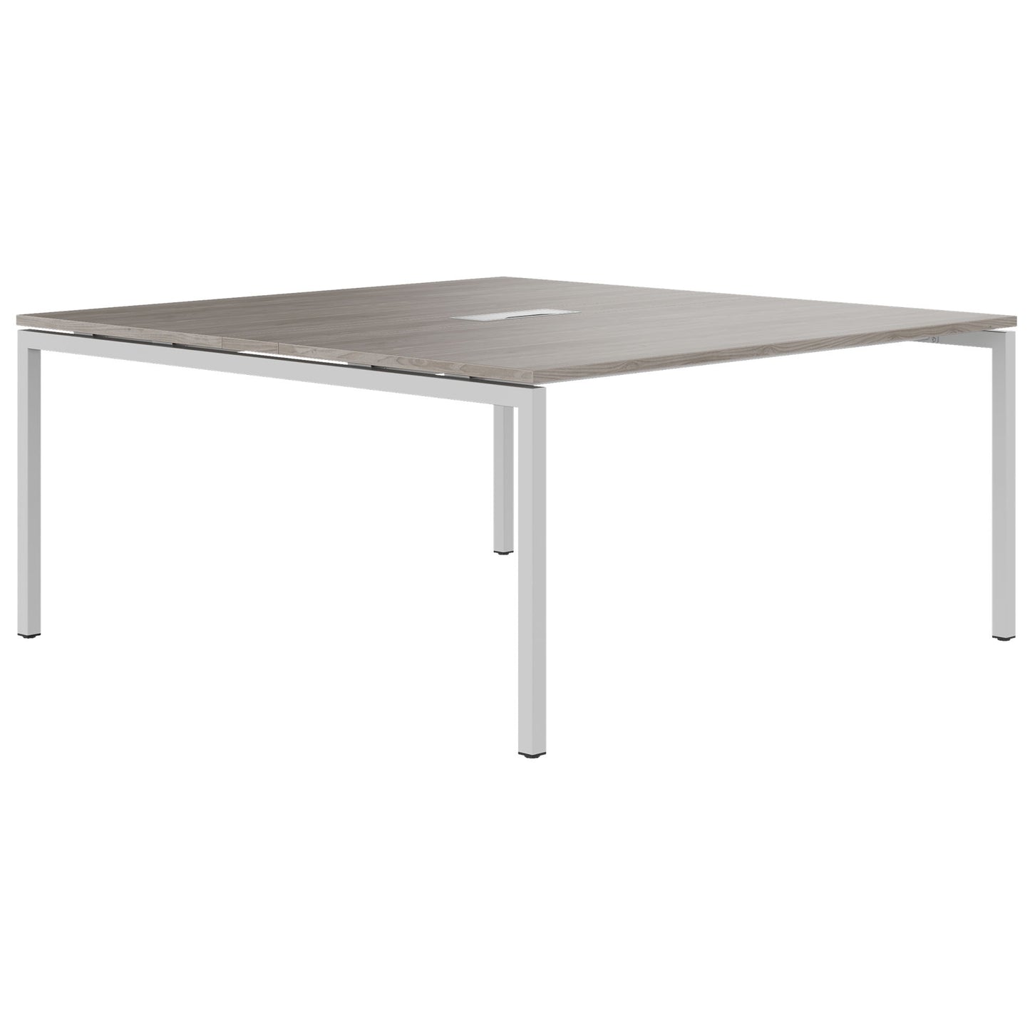 NOVA Konferenztisch | 1600 x 1640 mm (6 - 8 Personen), elektrifiziert, Nordeiche grau