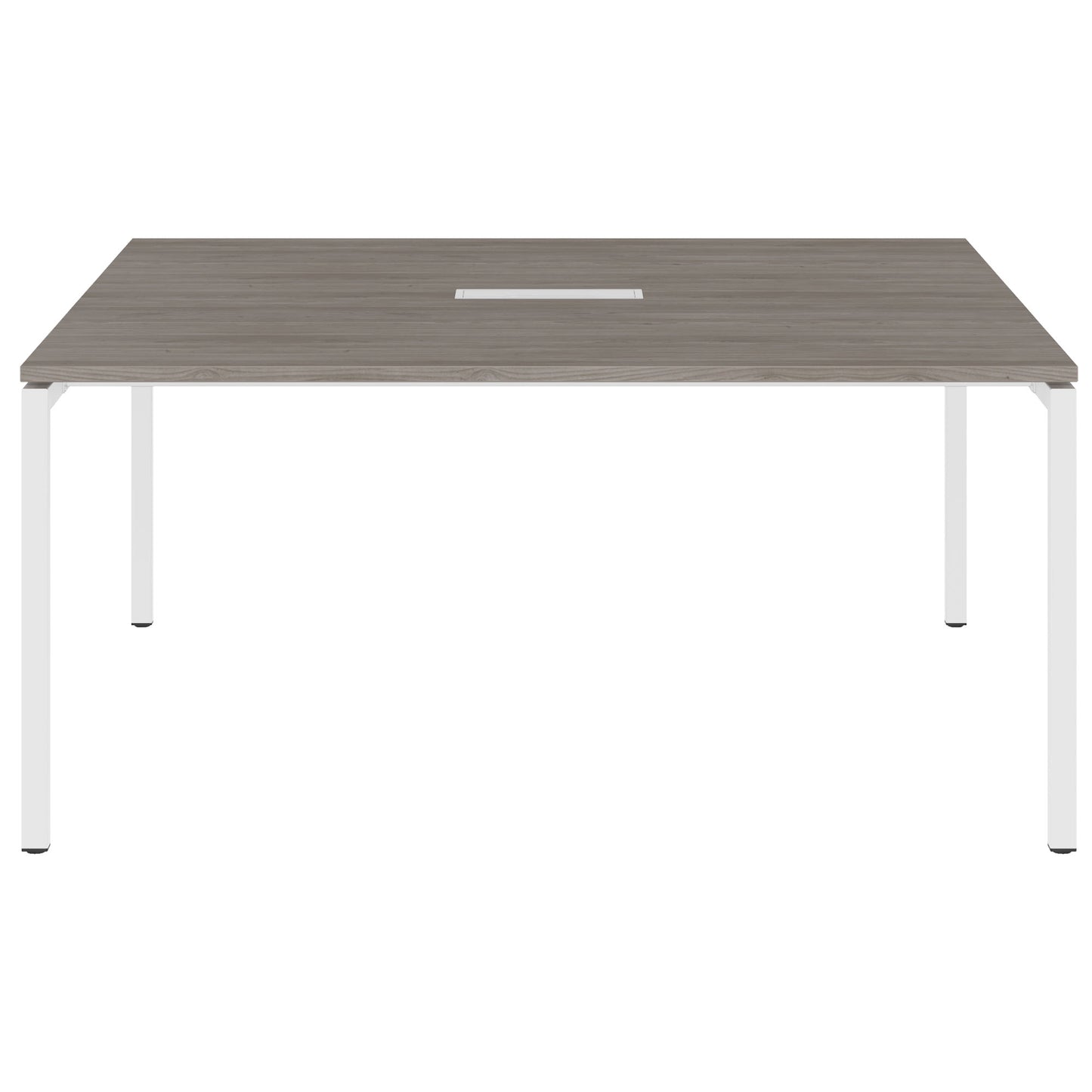 NOVA Konferenztisch | 1600 x 1640 mm (6 - 8 Personen), elektrifiziert, Nordeiche grau