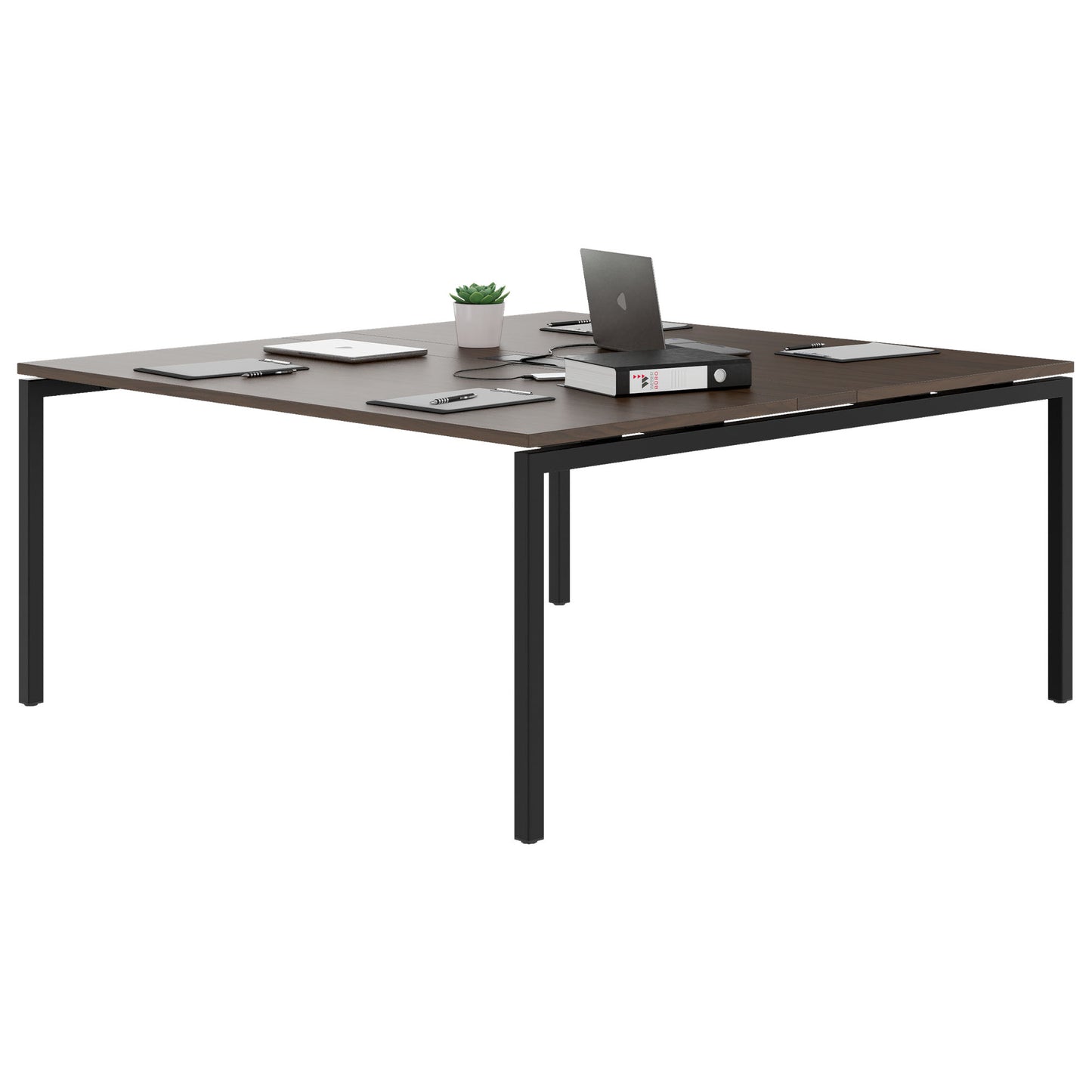 NOVA Konferenztisch | 1600 x 1640 mm (6 - 8 Personen), elektrifiziert, Nussbaum