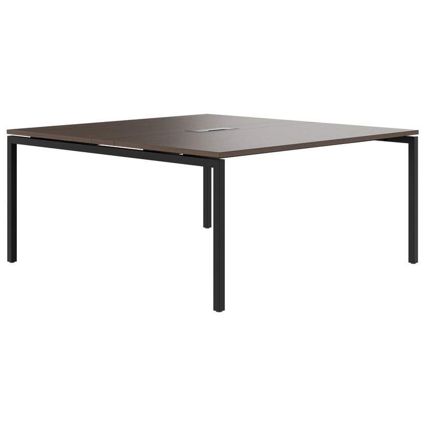 NOVA Konferenztisch | 1600 x 1640 mm (6 - 8 Personen), elektrifiziert, Nussbaum