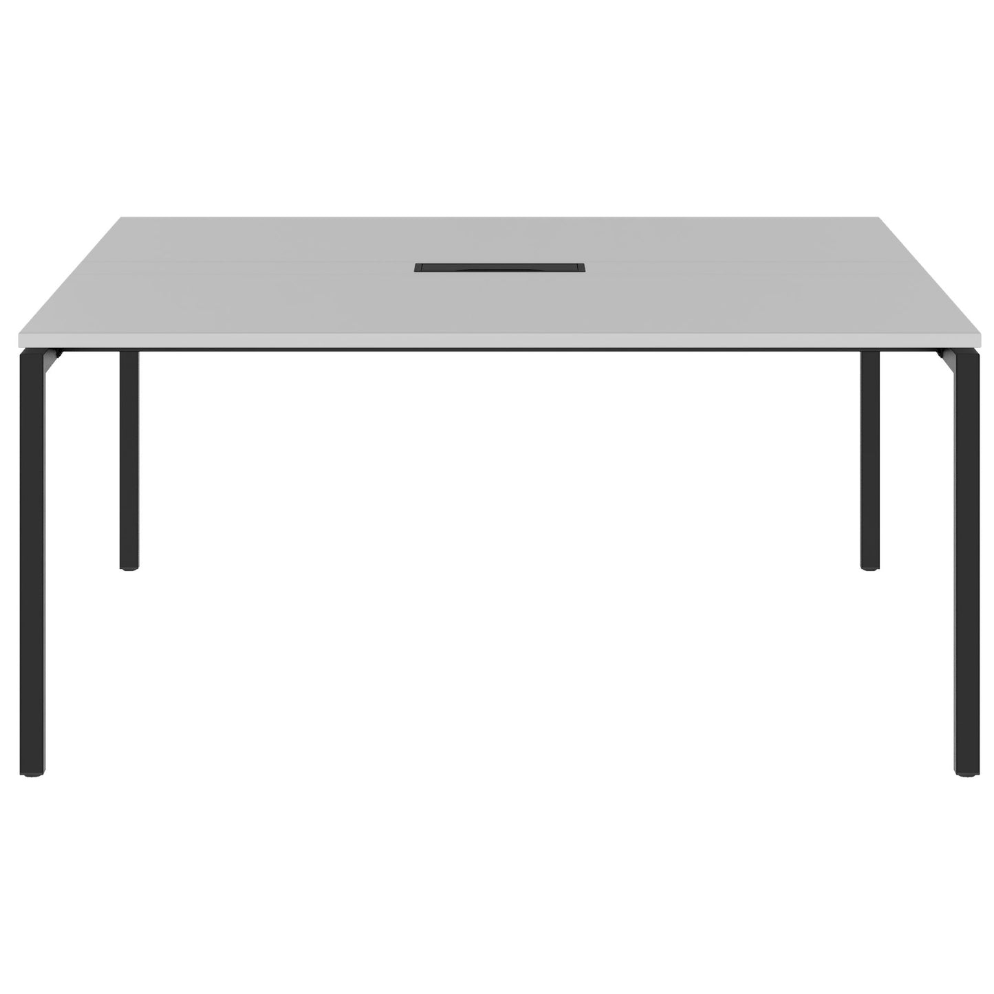 NOVA Konferenztisch | 1600 x 1640 mm (6 - 8 Personen), elektrifiziert, Perlgrau