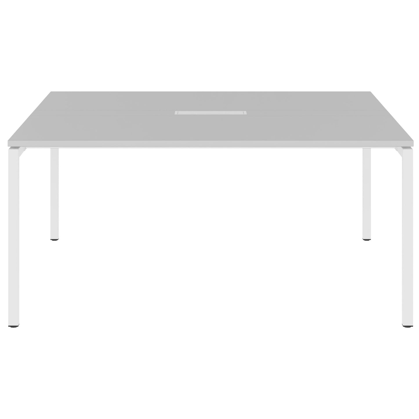NOVA Konferenztisch | 1600 x 1640 mm (6 - 8 Personen), elektrifiziert, Perlgrau