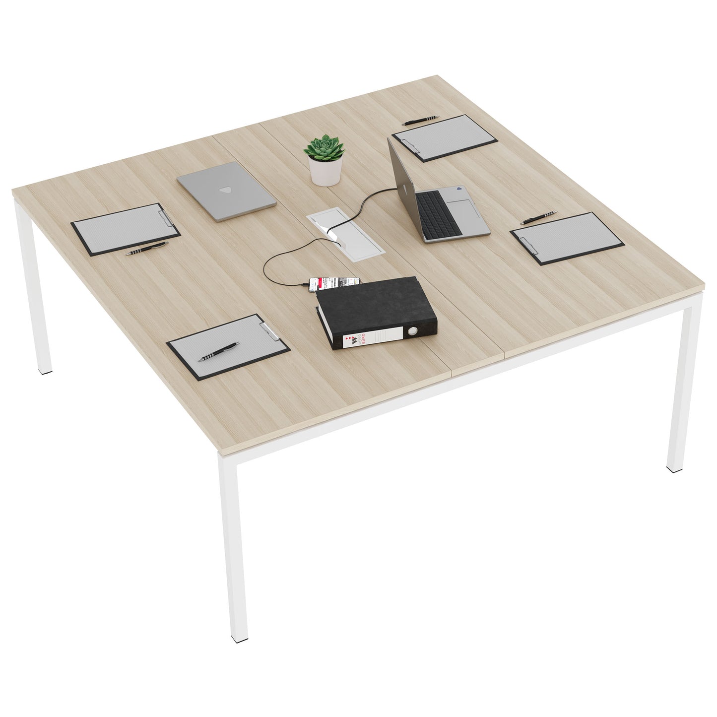 NOVA Konferenztisch | 1600 x 1640 mm (6 - 8 Personen), elektrifiziert, Sandesche