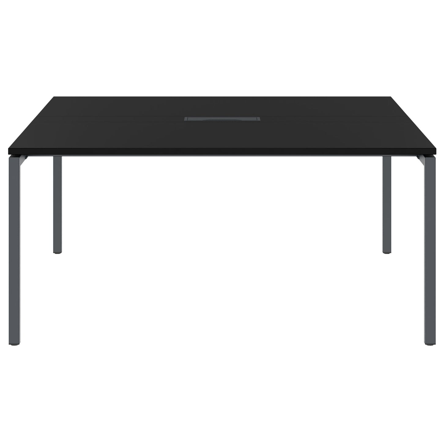 NOVA Konferenztisch | 1600 x 1640 mm (6 - 8 Personen), elektrifiziert, Schwarz