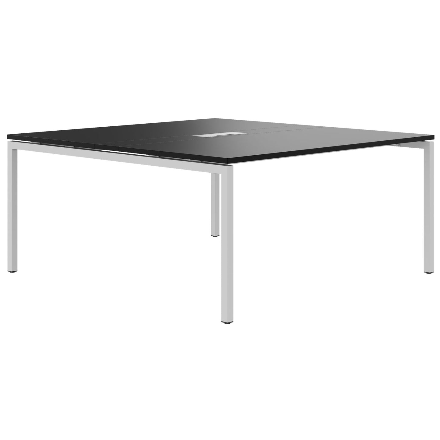 NOVA Konferenztisch | 1600 x 1640 mm (6 - 8 Personen), elektrifiziert, Schwarz