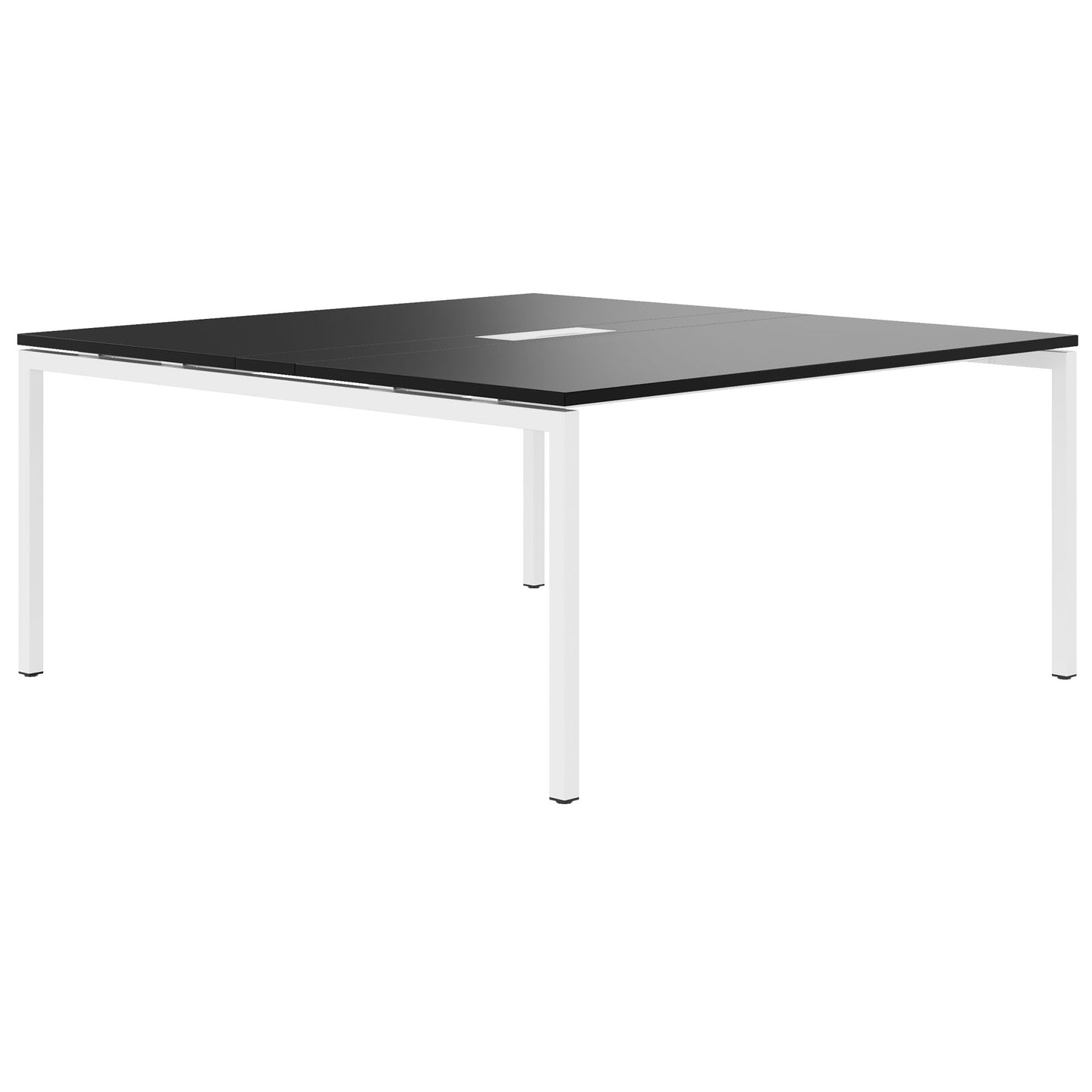 NOVA Konferenztisch | 1600 x 1640 mm (6 - 8 Personen), elektrifiziert, Schwarz