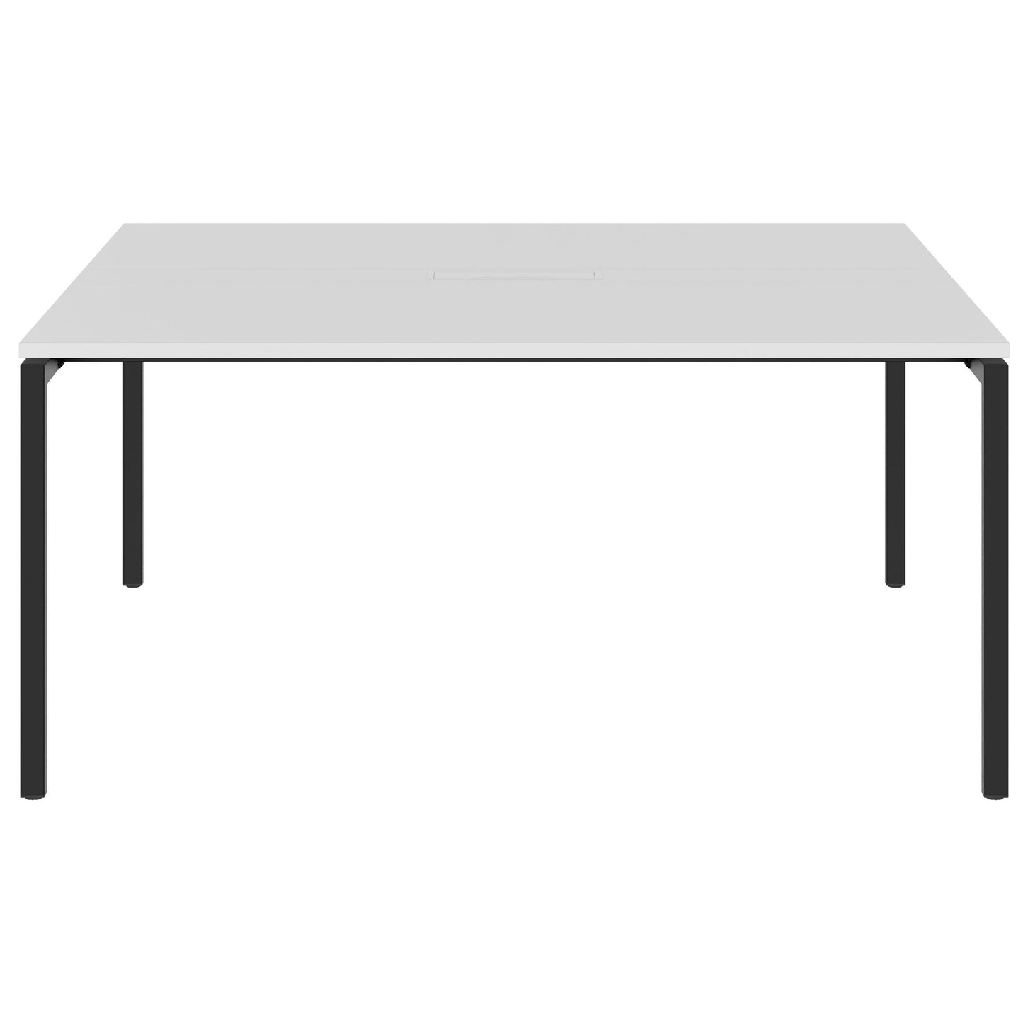 NOVA Konferenztisch | 1600 x 1640 mm (6 - 8 Personen), elektrifiziert, Weiß