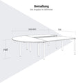 NOVA Konferenztisch | 2600-4600 mm, U-Form, optionale Elektrifizierung - 13 Thumbnail Image