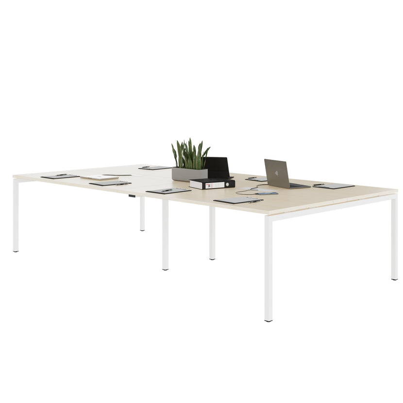 NOVA Konferenztisch | 3200 x 1640 mm (10 - 12 Personen), elektrifiziert, Ahorn