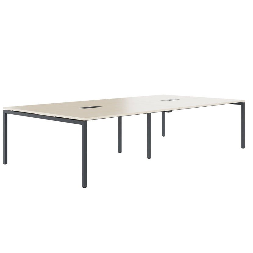 NOVA Konferenztisch | 3200 x 1640 mm (10 - 12 Personen), elektrifiziert, Ahorn