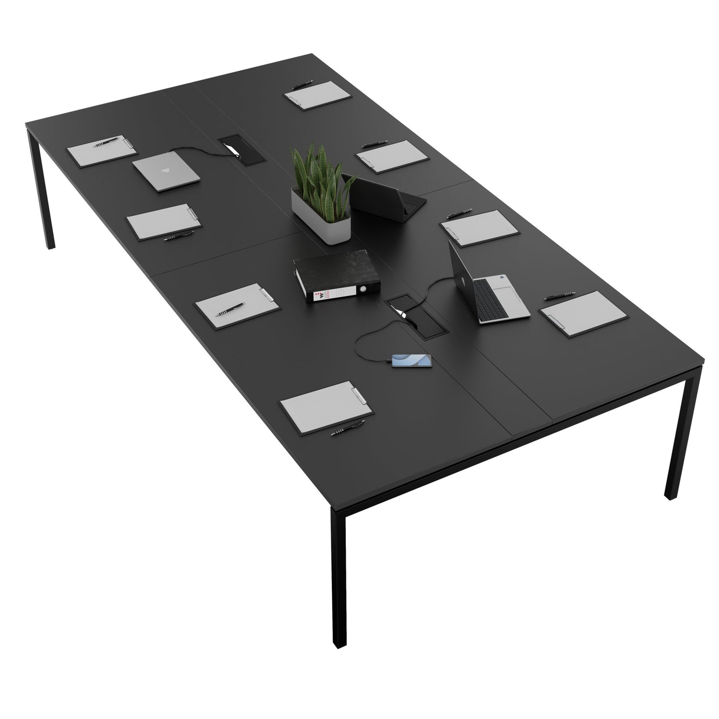 NOVA Conference table | 3200 x 1640 mm (10 - 12 people), electrified, anthracite