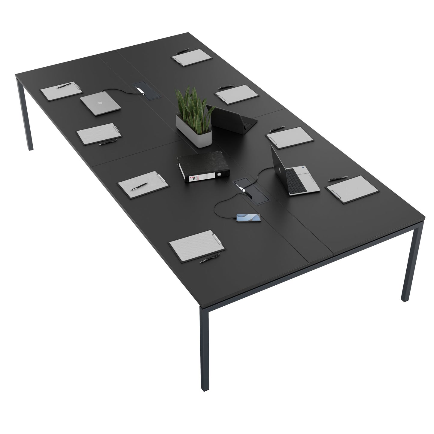 NOVA Conference table | 3200 x 1640 mm (10 - 12 people), electrified, anthracite