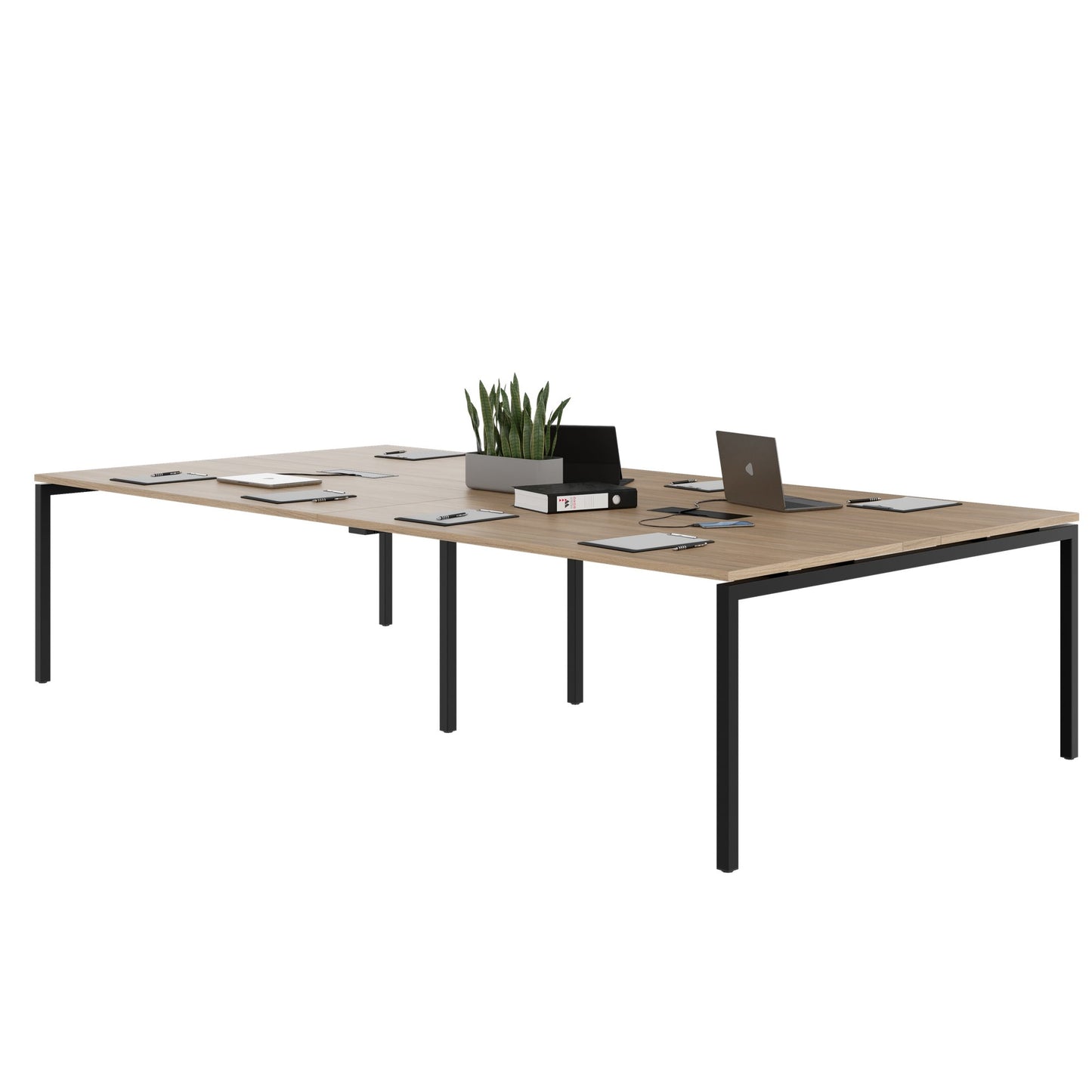 NOVA Konferenztisch | 3200 x 1640 mm (10 - 12 Personen), elektrifiziert, Bernsteineiche