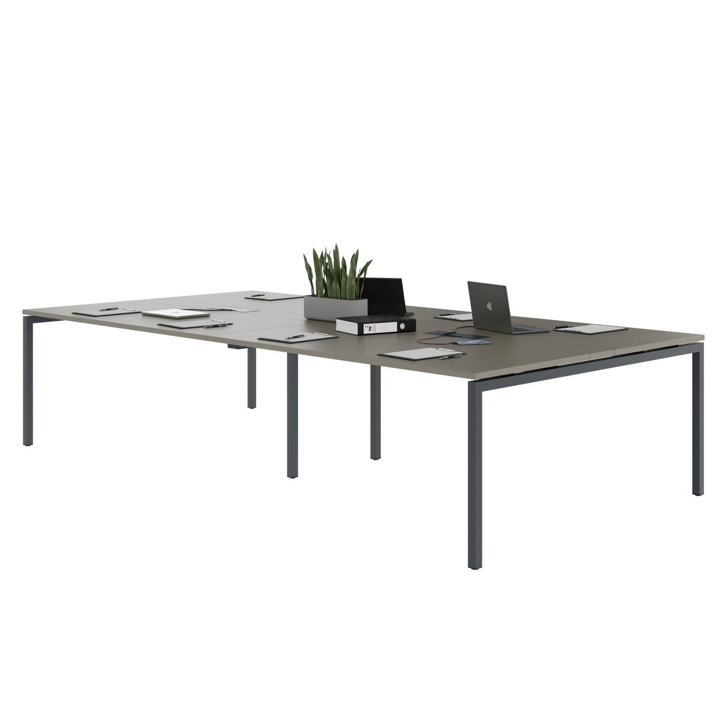 NOVA Conference table | 3200 x 1640 mm (10 - 12 people), electrified, cubanite gray