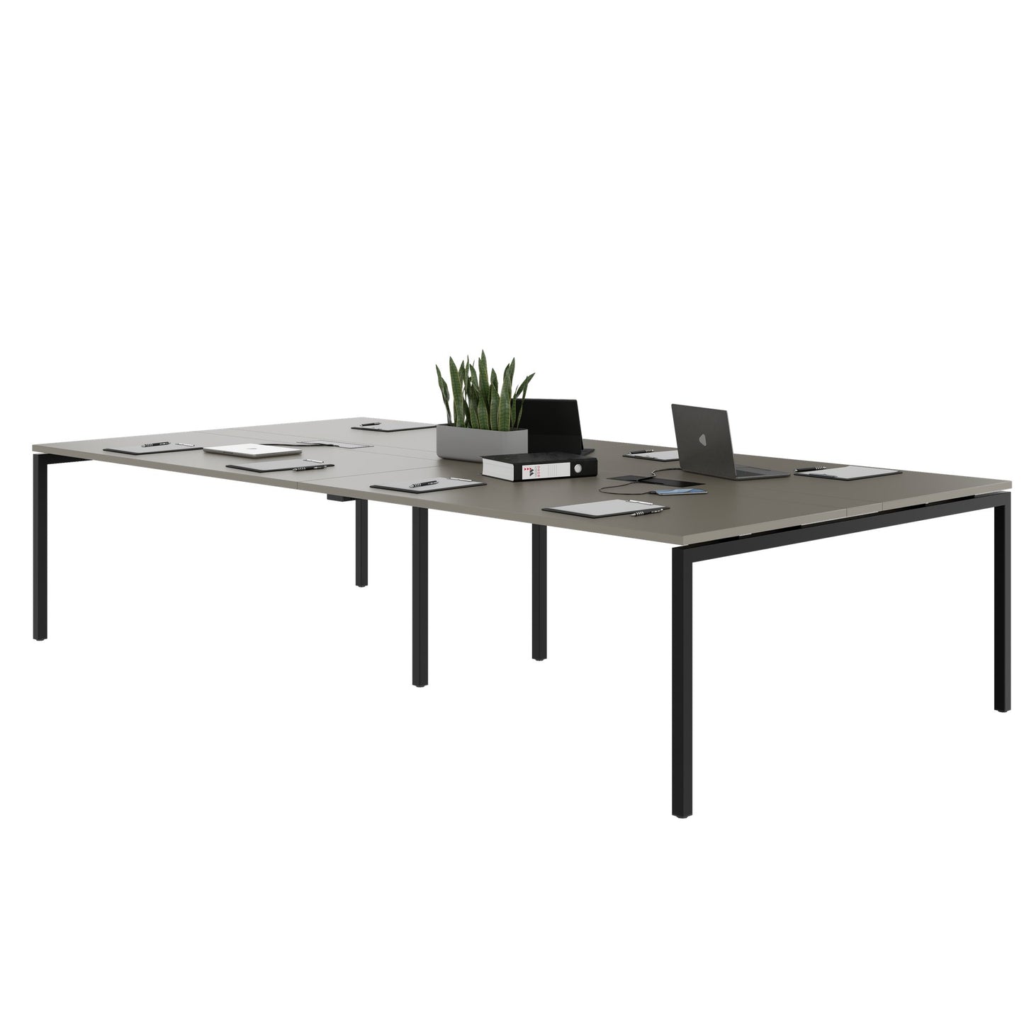 NOVA Conference table | 3200 x 1640 mm (10 - 12 people), electrified, cubanite gray