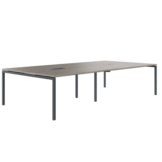 NOVA Tabella della conferenza | 3200 x 1640 mm (10-12 persone), elettrificato, grigio di quercia nord