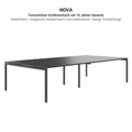 NOVA Konferenztisch | 3200 x 1640 mm (10 - 12 Personen), elektrifiziert, Nordeiche grau - 5 Thumbnail Image
