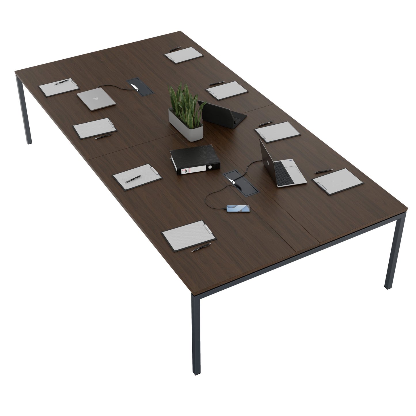 NOVA Conference table | 3200 x 1640 mm (10 - 12 people), electrified, walnut