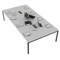 NOVA Konferenztisch | 3200 x 1640 mm (10 - 12 Personen), elektrifiziert, Perlgrau - 3 Thumbnail Image