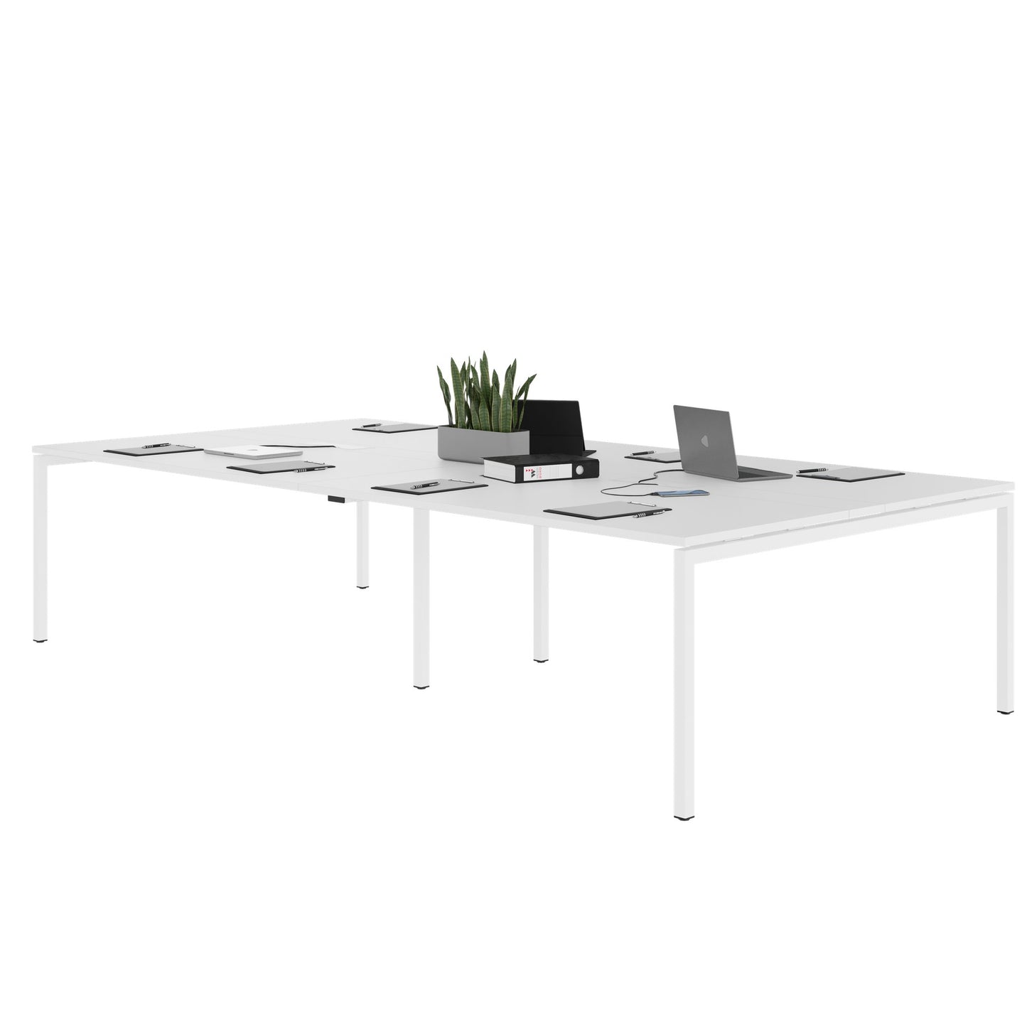 NOVA Conference table | 3200 x 1640 mm (10 - 12 people), electrified, white