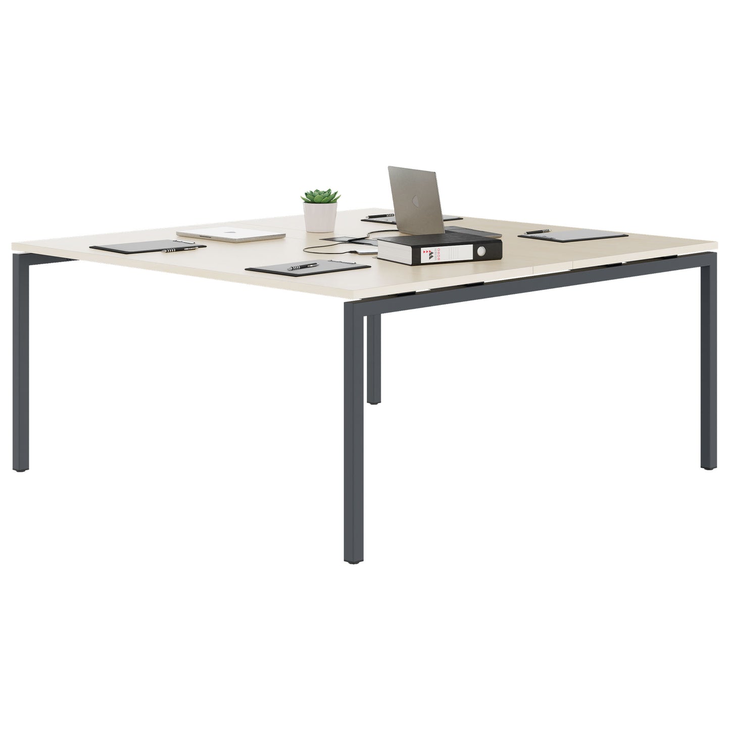 NOVA Conference table | 1600 x 1640 mm (6 - 8 people), electrified, maple