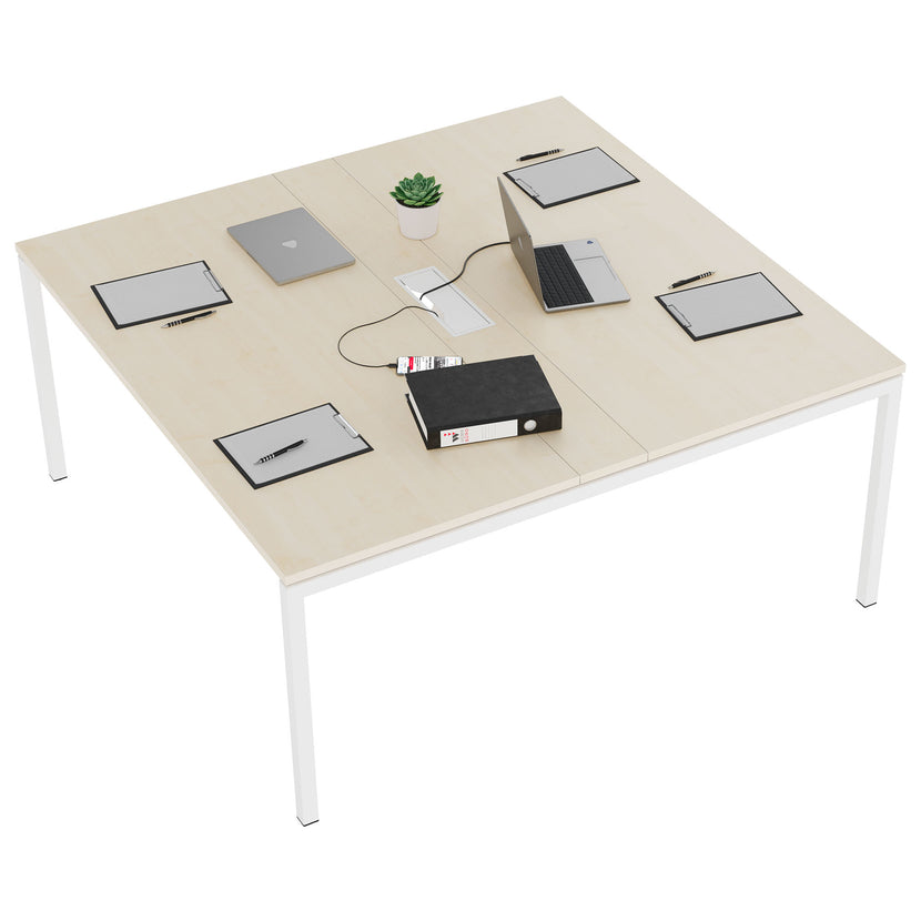 NOVA Conference table | 1600 x 1640 mm (6 - 8 people), electrified, maple