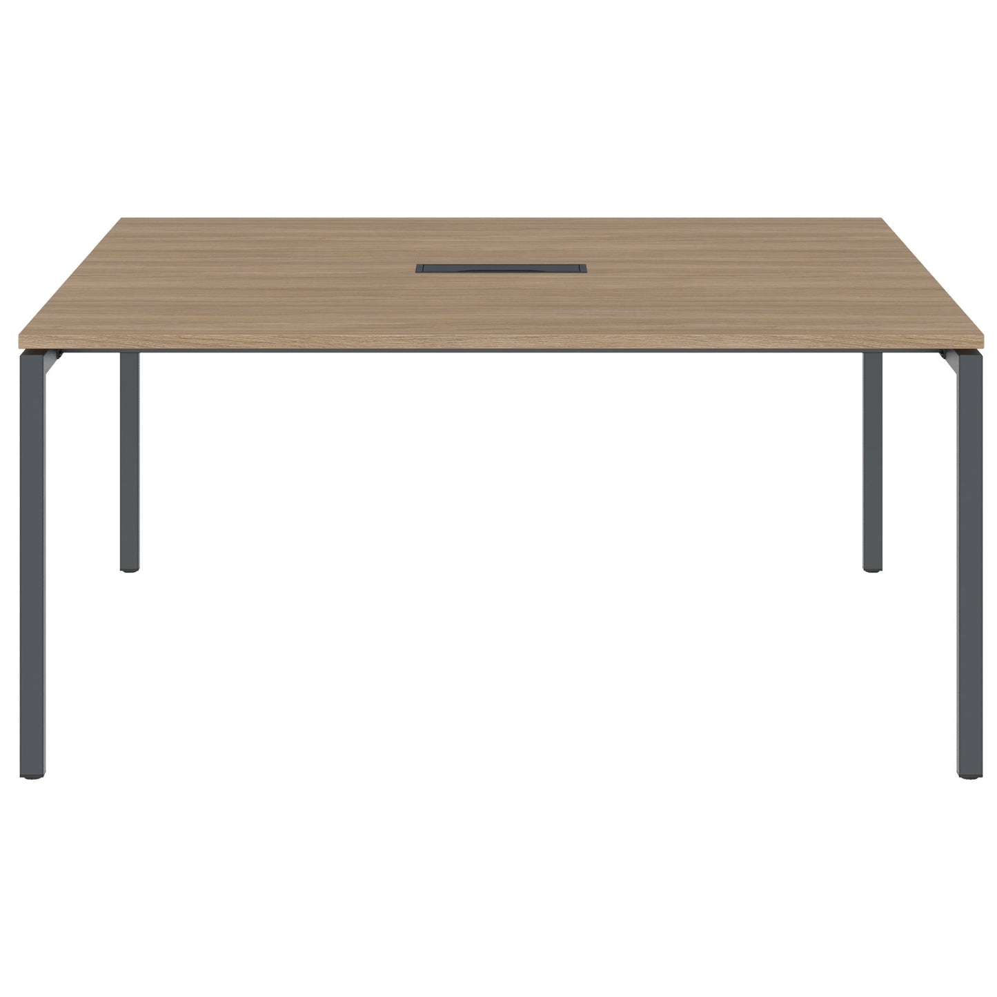 NOVA Conference table | 1600 x 1640 mm (6 - 8 people), electrified, amber oak