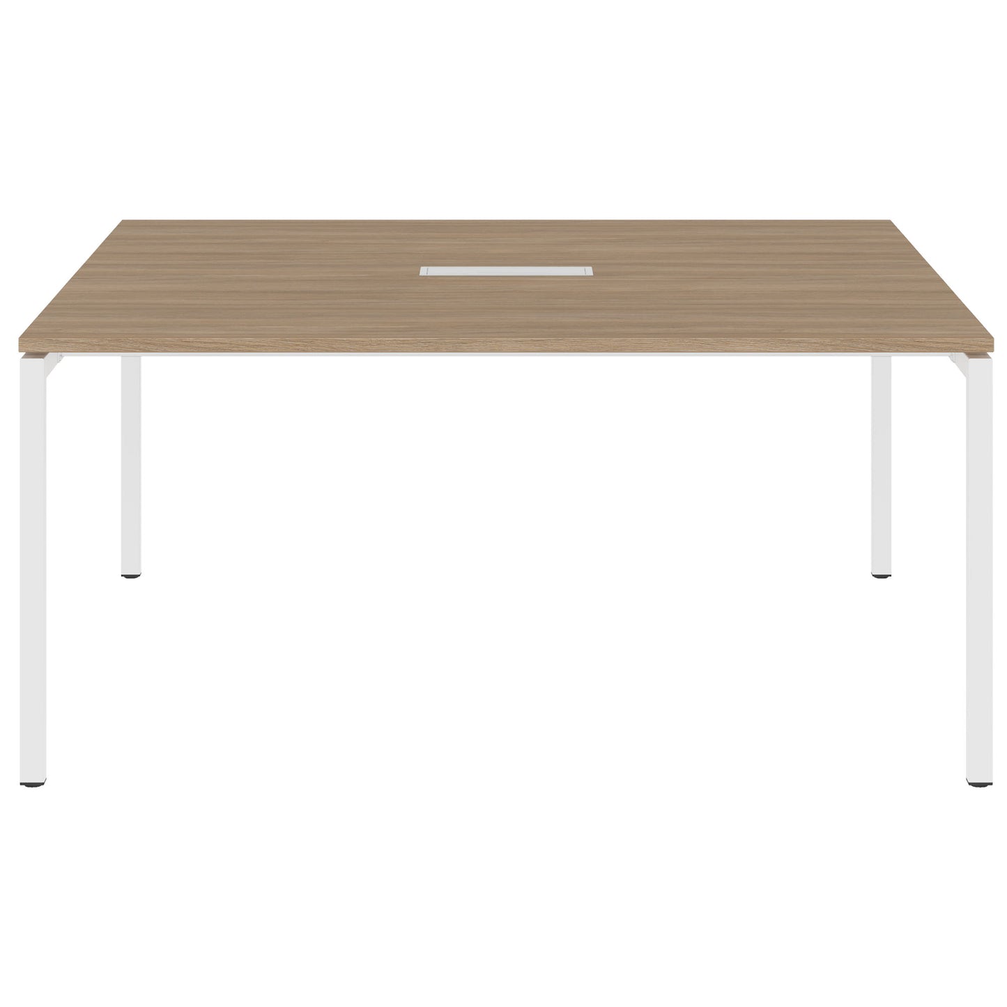 NOVA Conference table | 1600 x 1640 mm (6 - 8 people), electrified, amber oak