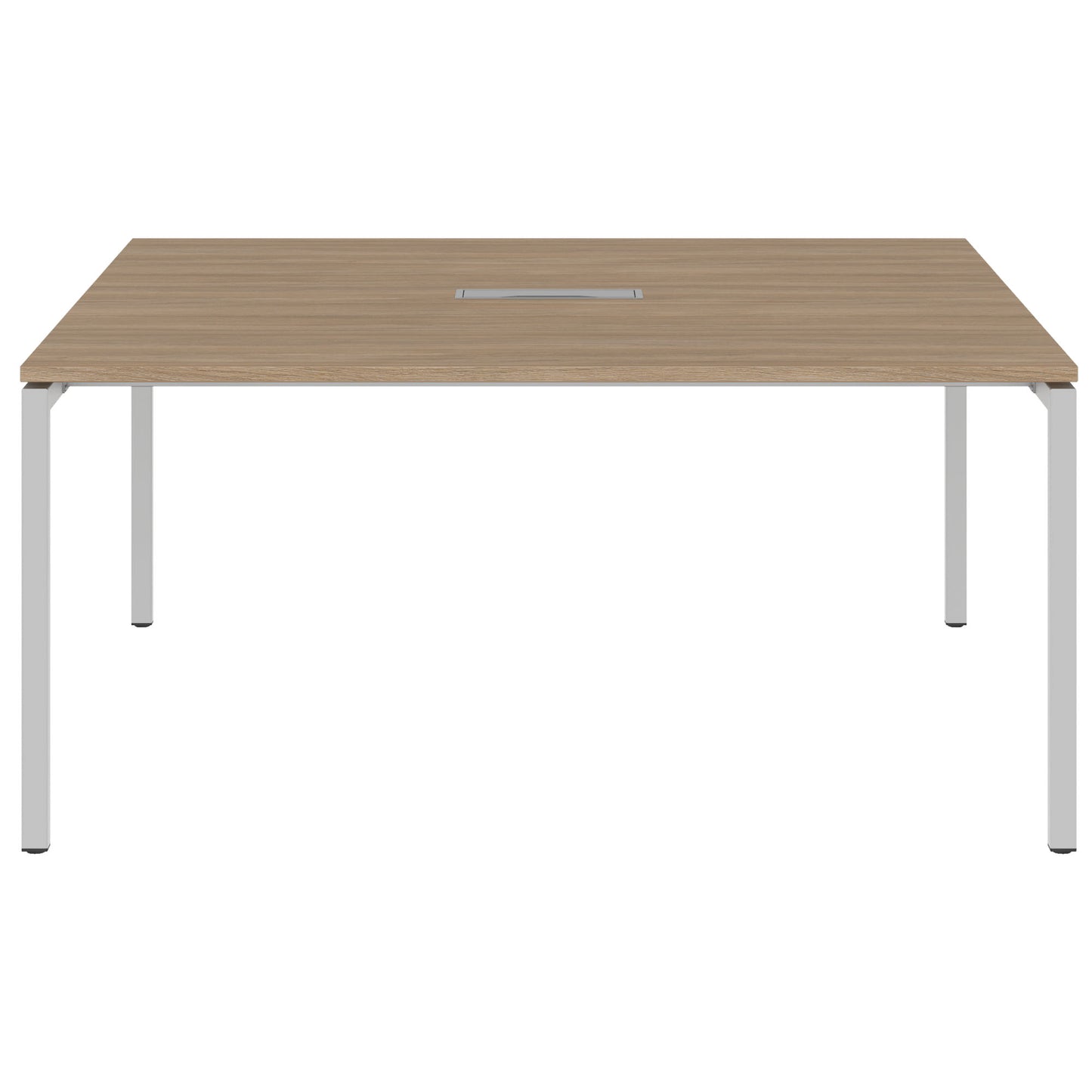 NOVA Conference table | 1600 x 1640 mm (6 - 8 people), electrified, amber oak