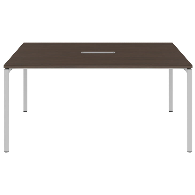 NOVA Konferenztisch | 1600 x 1640 mm (6 - 8 Personen), elektrifiziert, Nussbaum