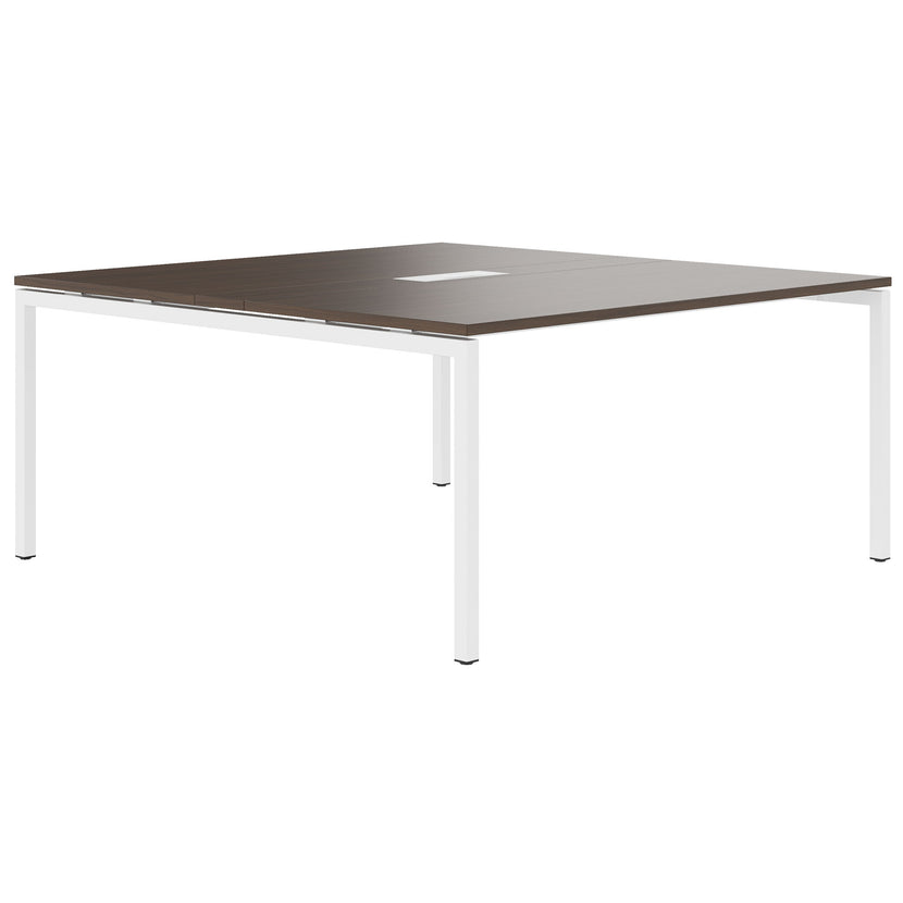 NOVA Konferenztisch | 1600 x 1640 mm (6 - 8 Personen), elektrifiziert, Nussbaum