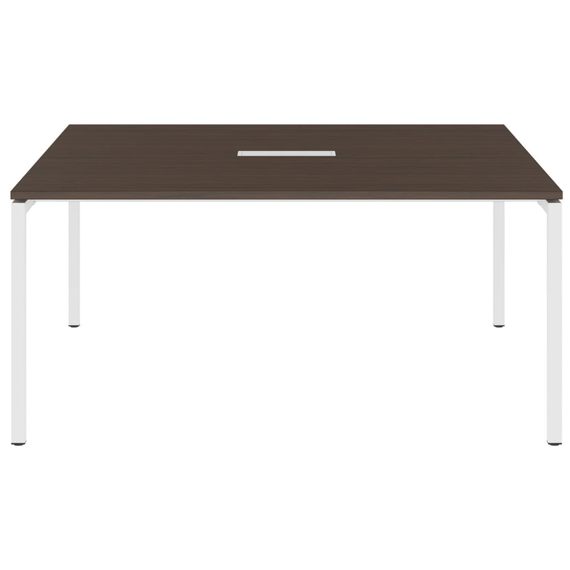NOVA Konferenztisch | 1600 x 1640 mm (6 - 8 Personen), elektrifiziert, Nussbaum