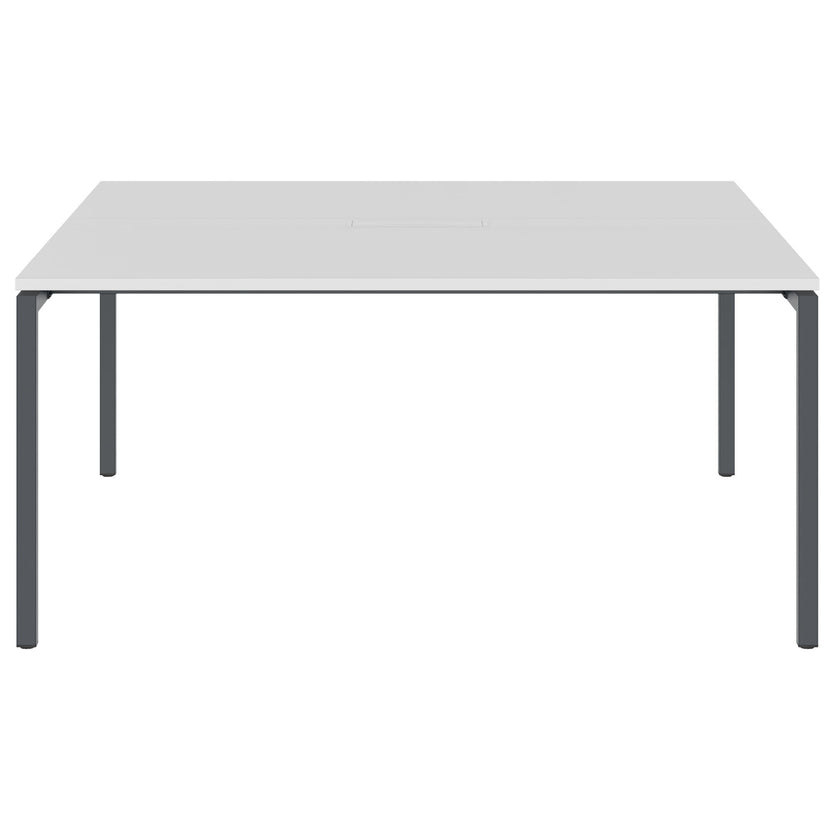NOVA Konferenztisch | 1600 x 1640 mm (6 - 8 Personen), elektrifiziert, Weiß