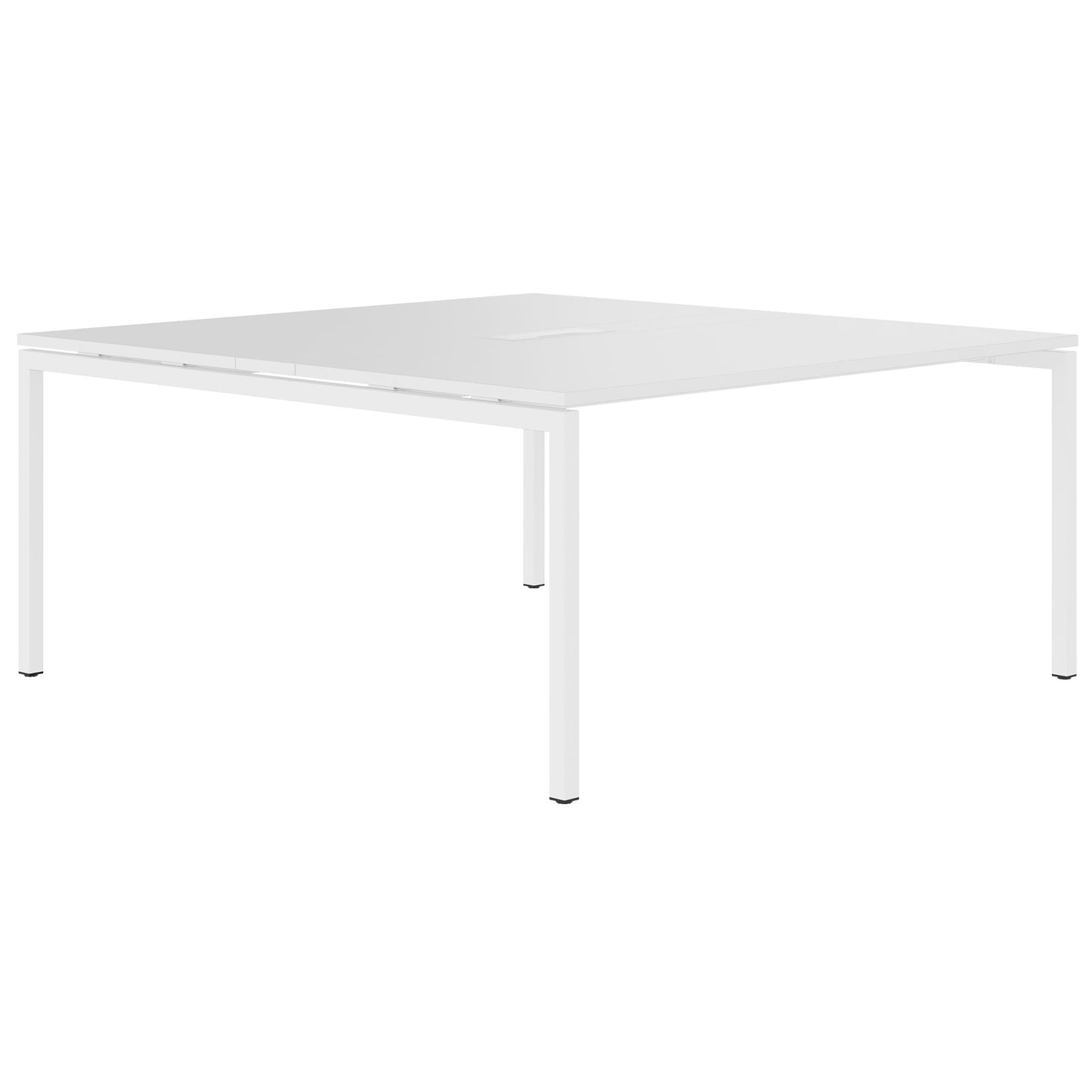 NOVA Konferenztisch | 1600 x 1640 mm (6 - 8 Personen), elektrifiziert, Weiß