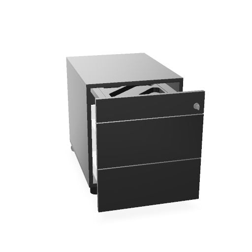 NOVA Rollcontainer | 2 XL-Schubladen + 1 Kleinteilefach, 600 mm tief, viele Farboptionen