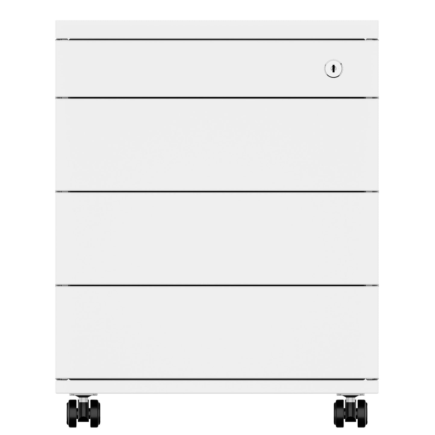 NOVA Roll container | 3 drawers + 1 small parts, 600 mm deep, white