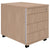 NOVA Container rotolo | 3 cassetti + 1 Piccole parti, 600 mm di profondità, quercia ambra