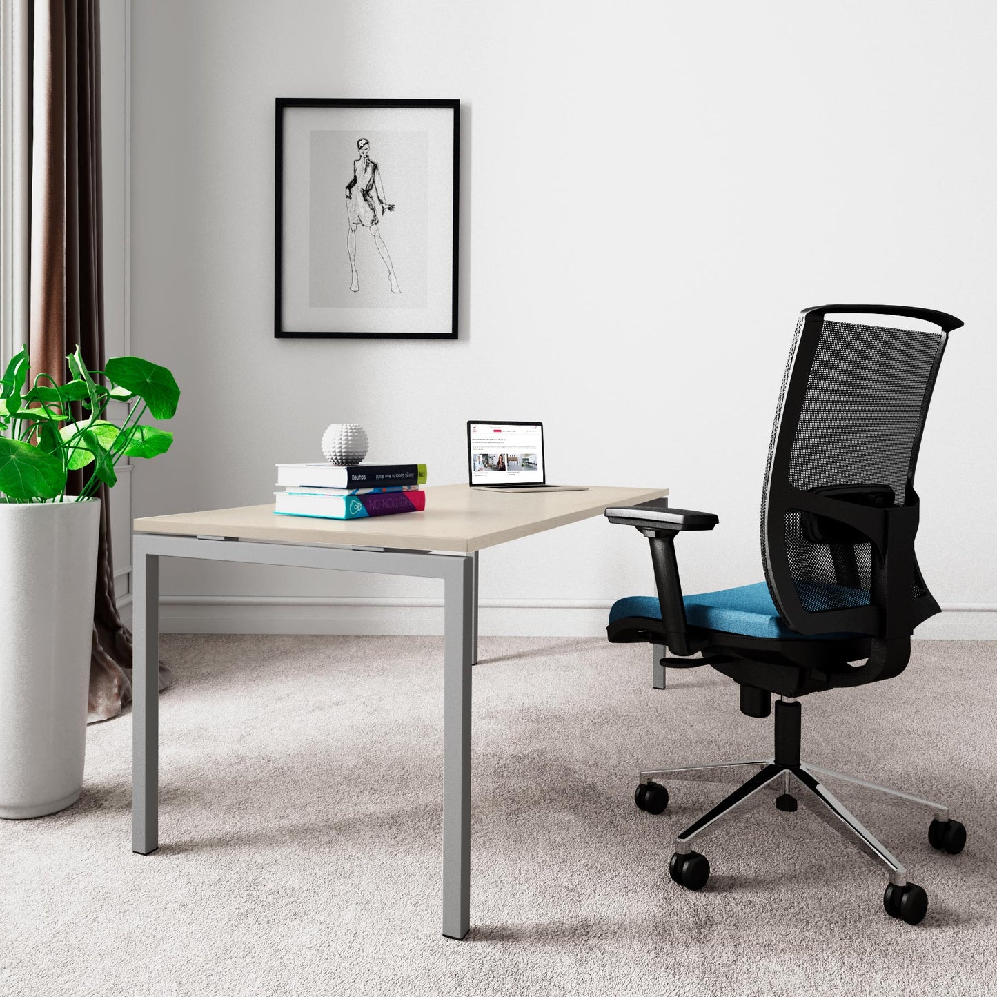 NOVA U bureau | 1800 x 800 mm, érable