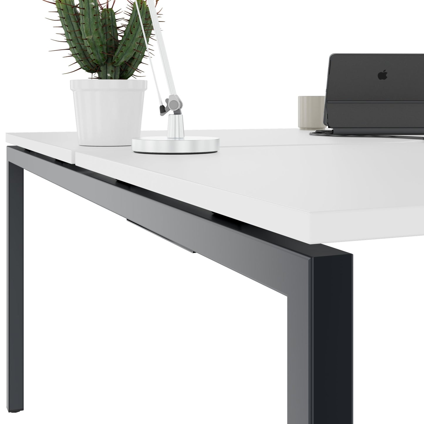 NOVA U Team-Schreibtisch | 3200 x 1640 mm, Weiß