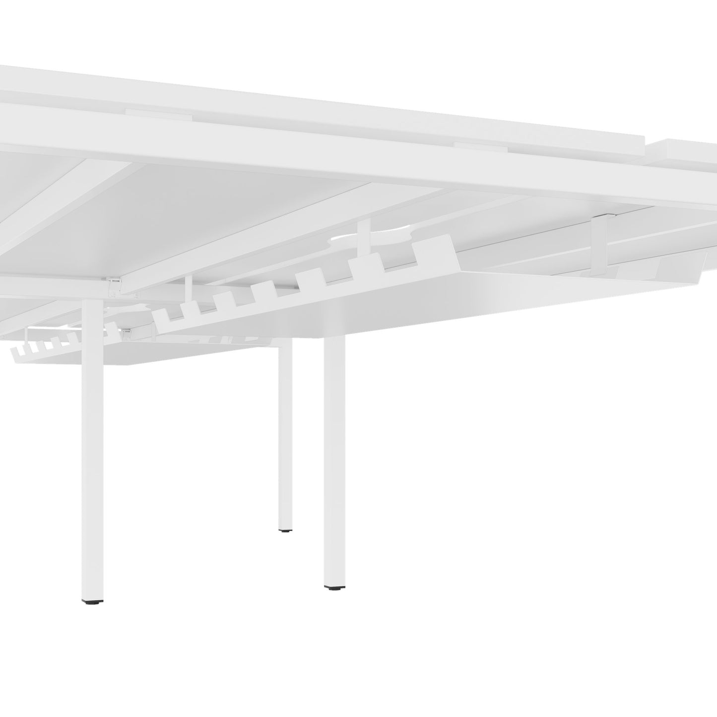NOVA U Team-Schreibtisch | 3200 x 1640 mm, Weiß
