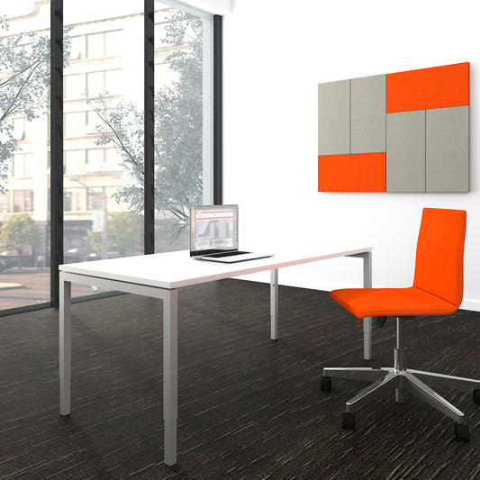 NOVA UH Bureau | Réglable manuellement à hauteur, 1800 x 800 mm, blanc