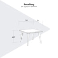NOVA WOOD Couchtisch | Massivholz-Gestell, Runde oder eckige Tischplatte, HPL - 9 Thumbnail Image
