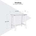 NOVA WOOD Hochtisch | 1200-1800 mm, Massivholz-Gestell, HPL - 13 Thumbnail Image
