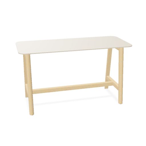 NOVA WOOD Hochtisch | 1200-1800 mm, Massivholz-Gestell, HPL