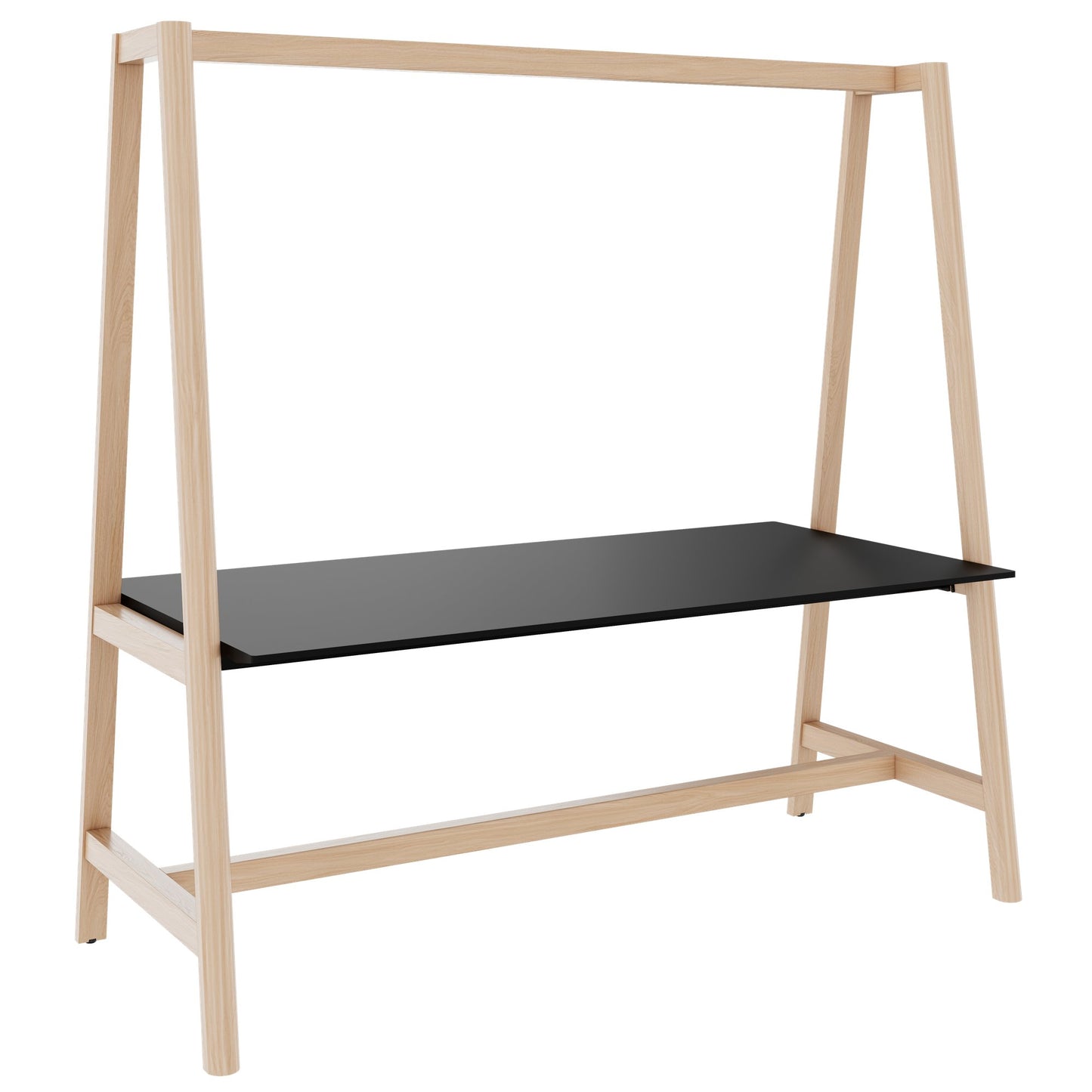 NOVA WOOD Tabella multiuso | 1400 - 1800 x 740 - 1050 mm, Fenix Black