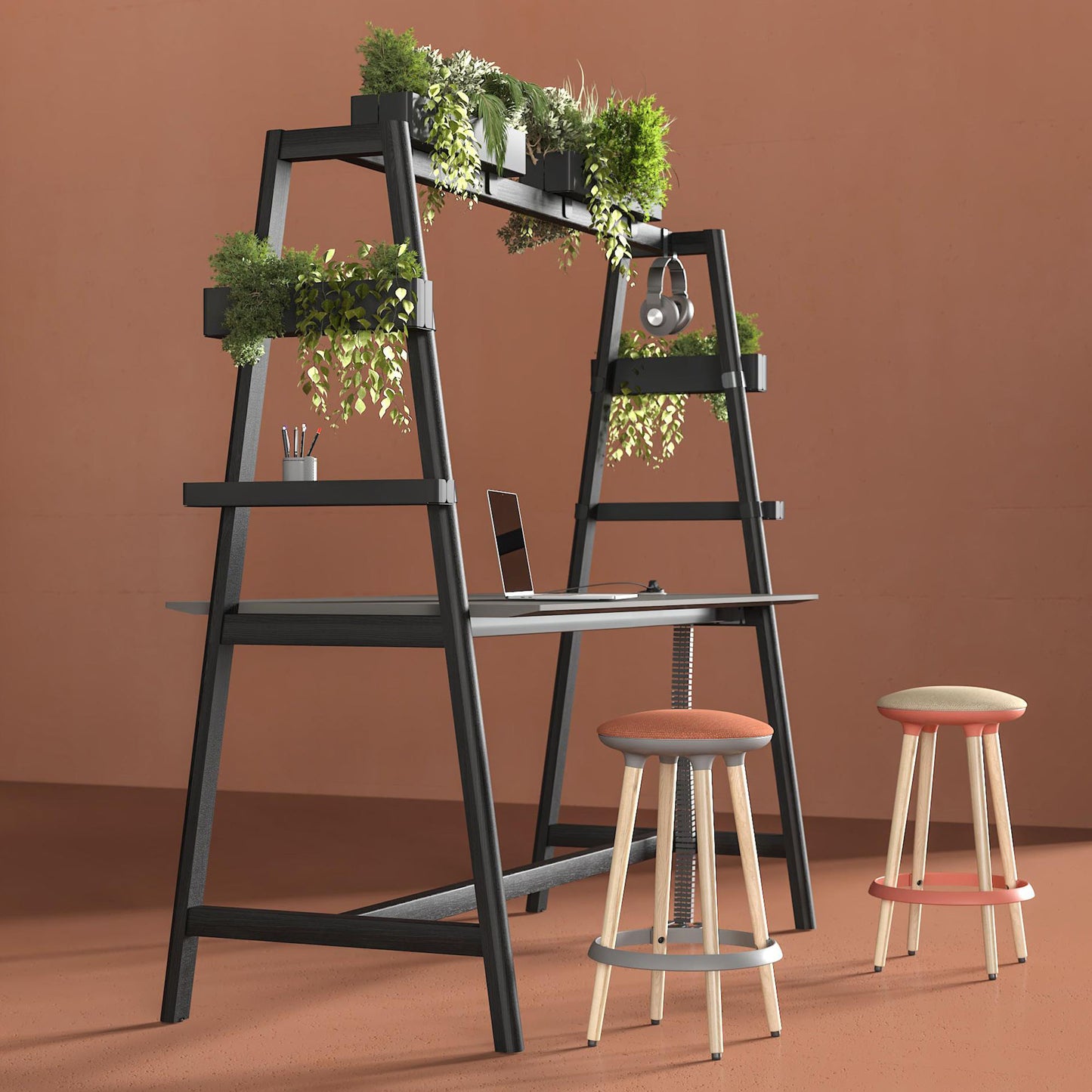 NOVA WOOD Tabella multiuso | 1400 - 1800 x 740 - 1050 mm, HPL White