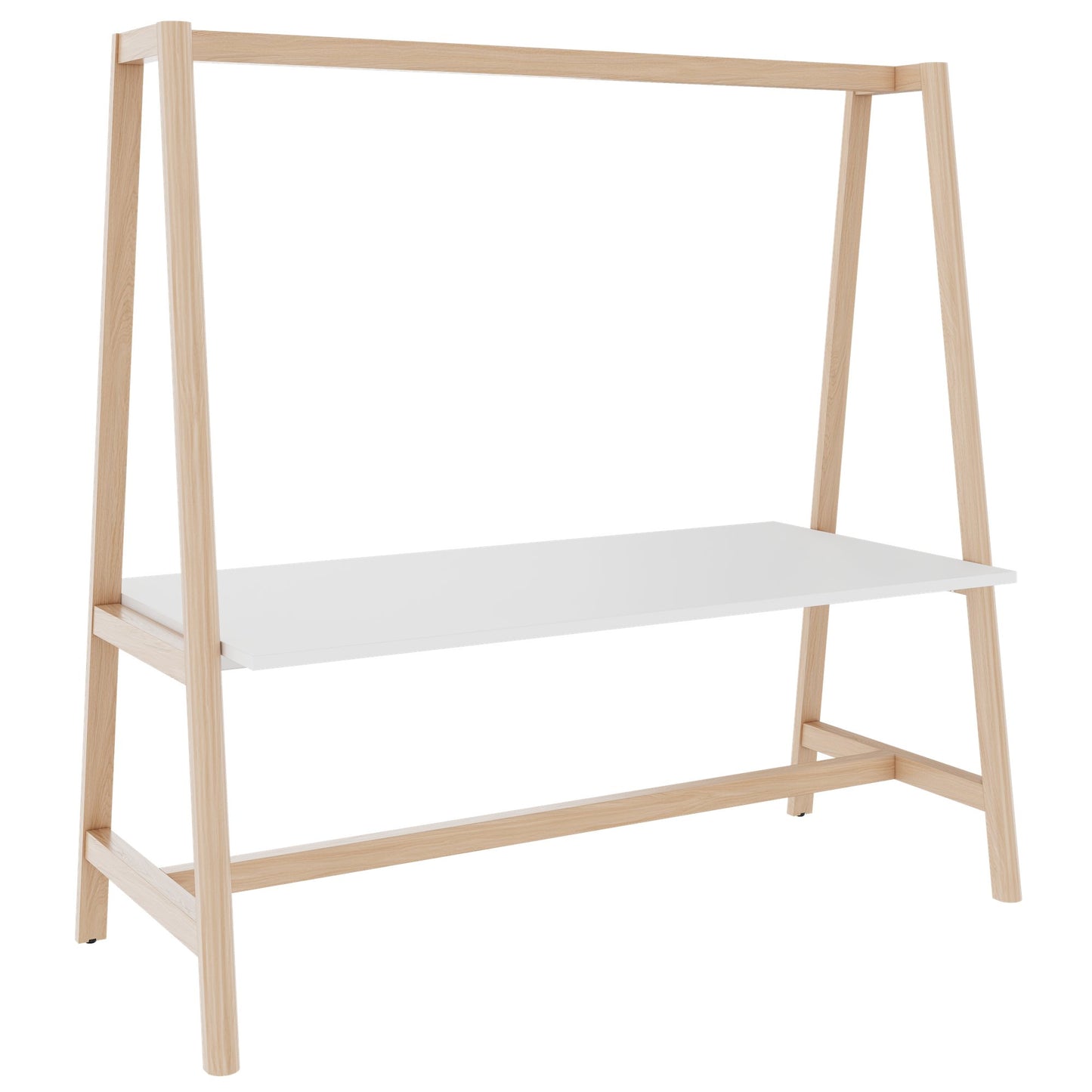 NOVA WOOD Multipurpose table | 1400 - 1800 x 740 - 1050 mm, white