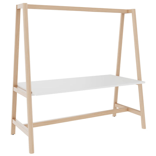 NOVA WOOD Tabella multiuso | 1400 - 1800 x 740 - 1050 mm, bianco